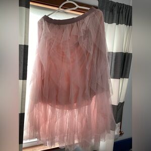 Elegant Pink Tulle Skirt